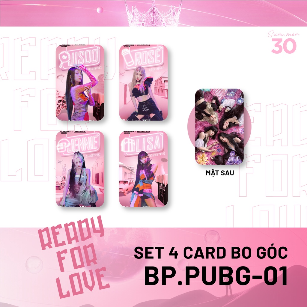 Sum.mer30 - SET 8 CARD BO GÓC Blackpink Ready For Love RFL mới nhất