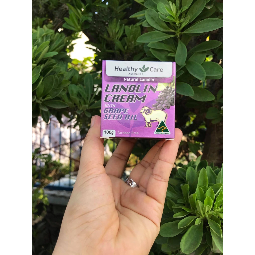 KEM DƯỠNG DA CHIẾT XUẤT TỪ NHAU THAI CỪU CỦA ÚC HEALTHY CARE LANOLIN CREAM WITH SHEEP PLACENTA 100G CHÍNH HÃNG - 9794