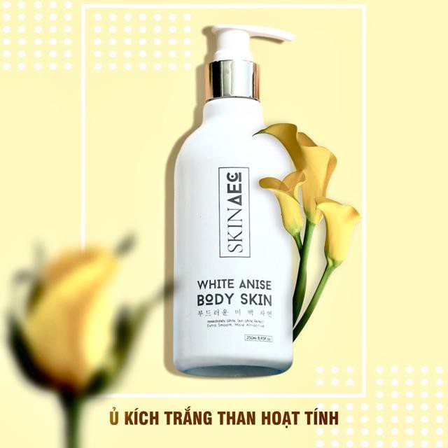 SỮA TẮM KÍCH TRẮNG THAN HOẠT TÍNH SKIN AEC WHITE ANISE BODY SKIN 250ml🔥🔥🔥