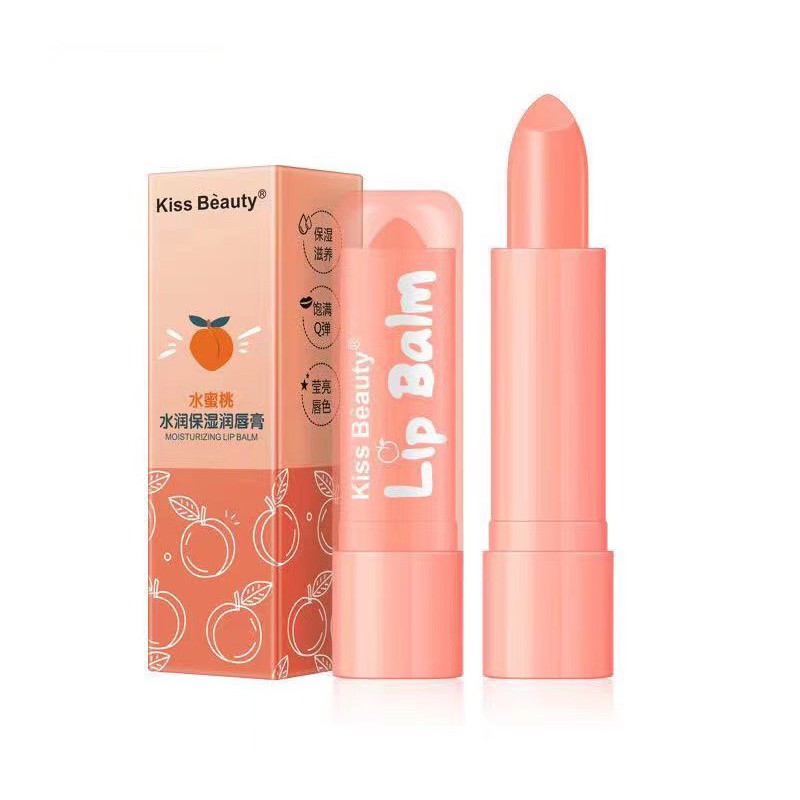 SON Dưỡng Đào có vỏ hộp MOISTURIZING LIP BALM KISSBEAUTY