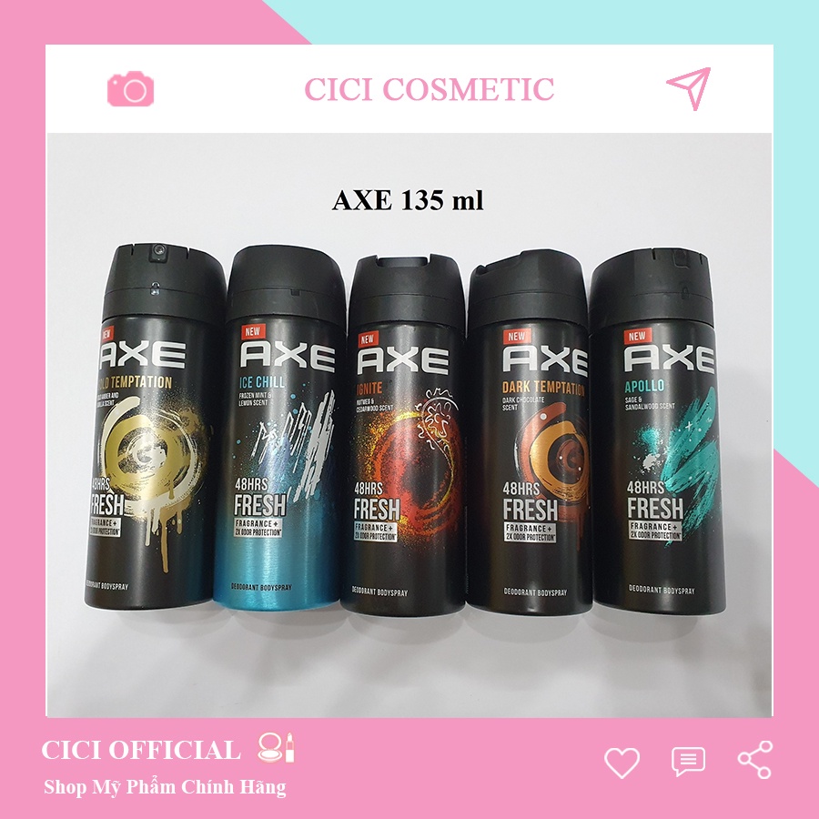 Xịt khử mùi AXE nam body toàn thân nước hoa Black Gold Apollo các loại trong 48h