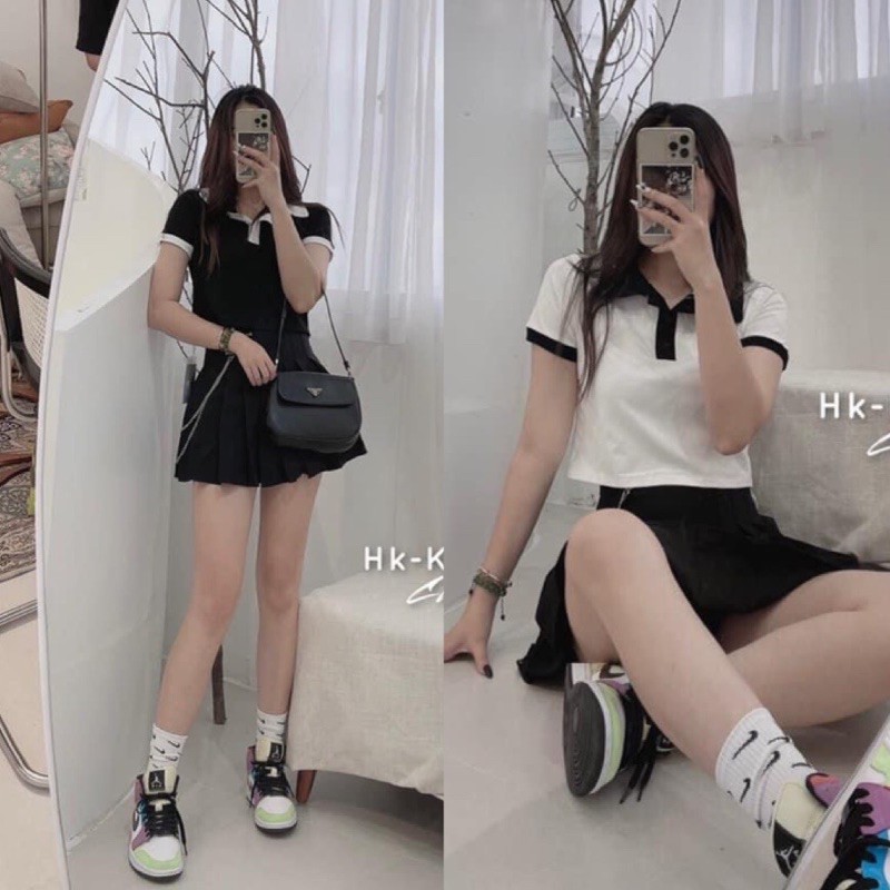 [RẺ VÔ ĐỊCH Áo Croptop Nữ PL Tay Ngắn Dáng Ôm Ulzzang (ẢNH THẬT)