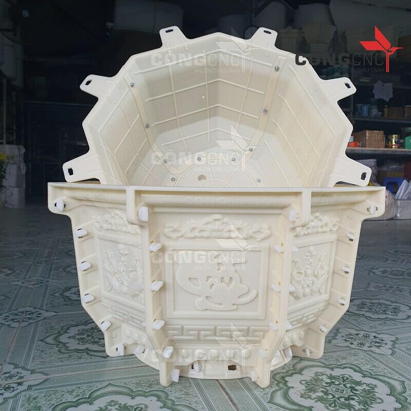 Khuôn đúc Chậu cảnh Đẹp Bát Giác 59 Không Chân Đôn