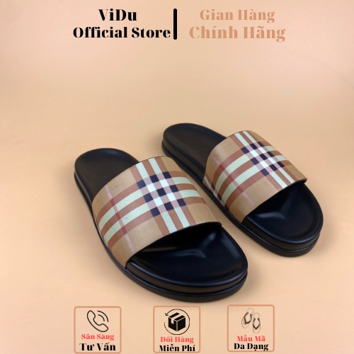 [FREE SHIP] Dép nam thời trang BURBERRY ViDu -1020 đế cao su êm chân