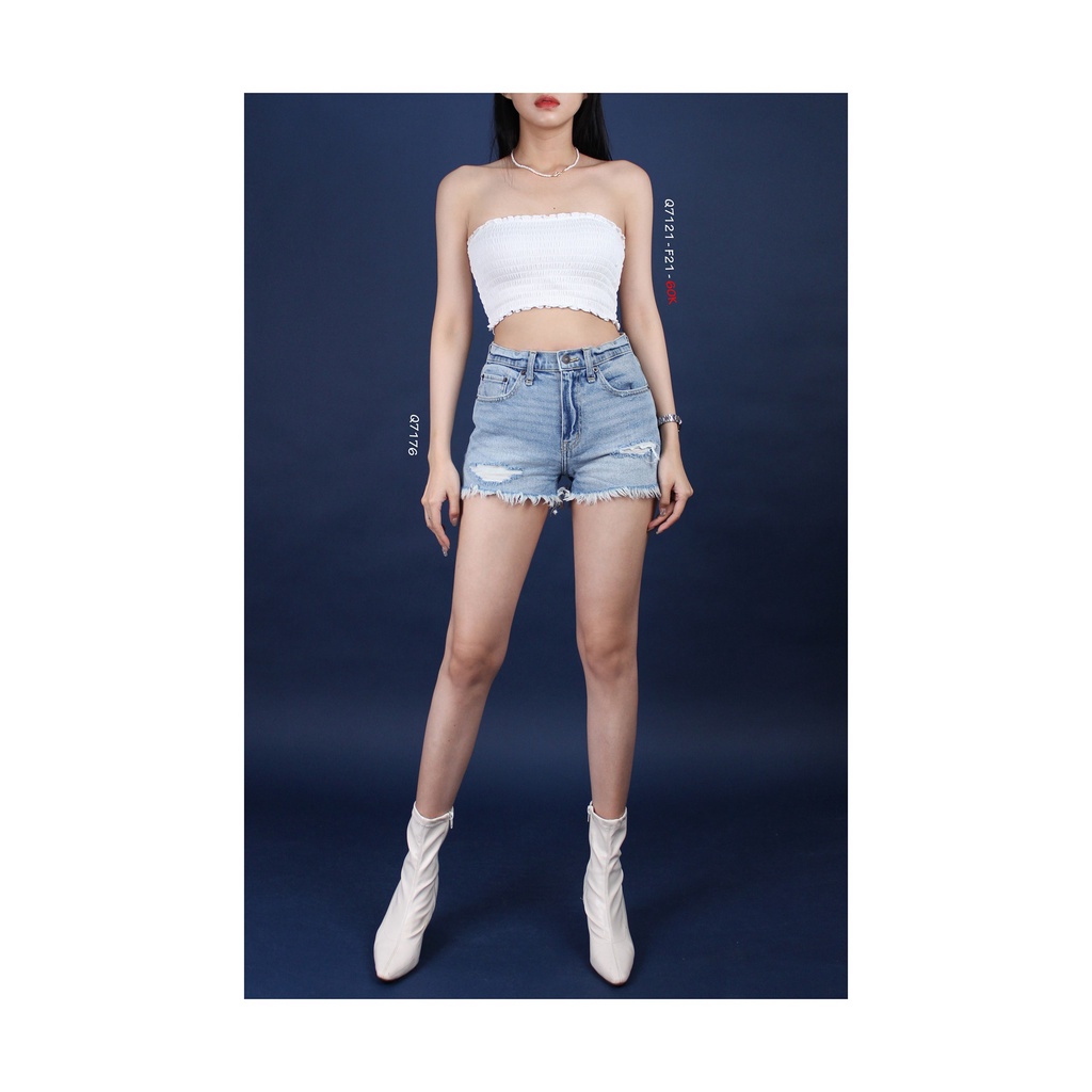 Q7121 - Áo ống croptop F21 nhún thun