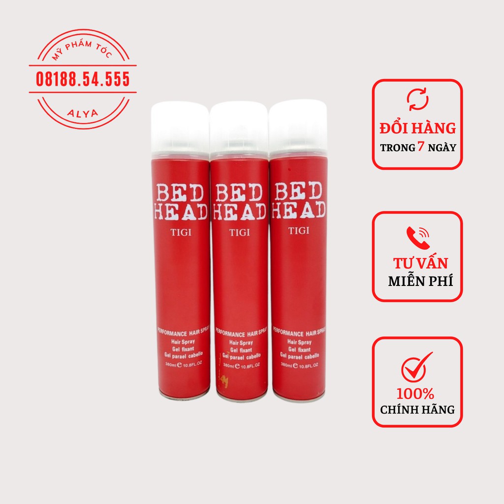 Gôm Xịt Tóc , Keo Xịt Tóc TIGI Bed Head Hard Head - 380ml. Tạo Kiểu Và Giữ Nếp Cho Tóc. HÀNG CHÍNH HÃNG