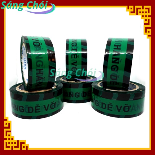 1 Cây (6 Cuộn) Băng Keo HÀNG DỄ VỠ OPP Cao Cấp 4.8cm x 100yard Dính Cao Đóng Gói - 4F8 48 mm x 100 yard - Sáng Chó