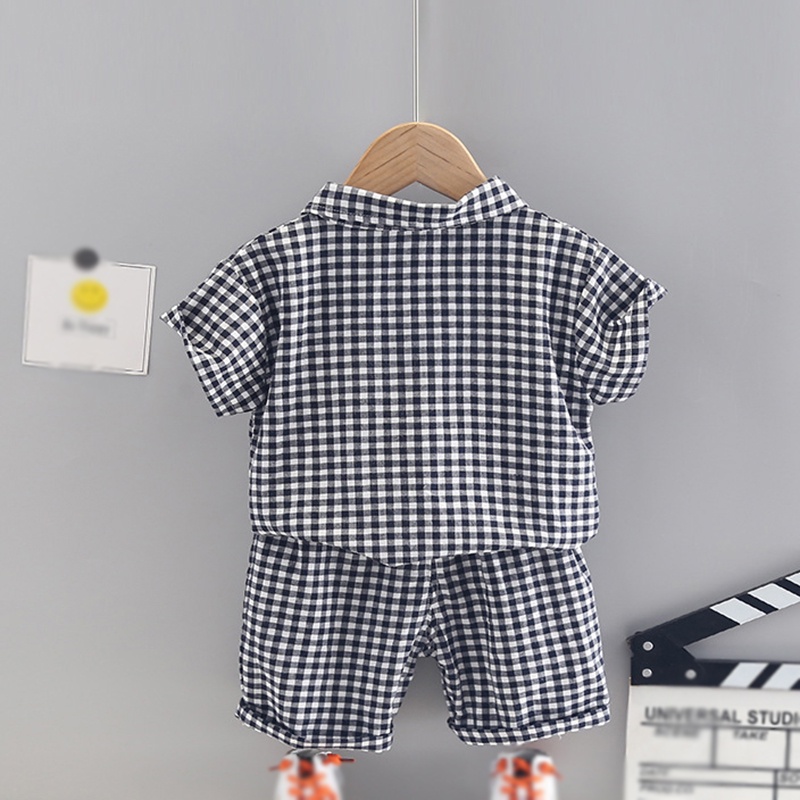 Set Áo Sơ Mi Ngắn Tay Và Quần Short Thời Trang Mùa Hè Cho Bé Trai