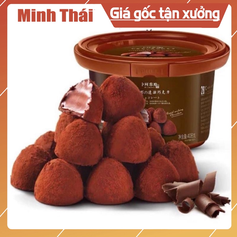 Nama socola 408g - Socola tươi, nama chocolate xô 80 viên!