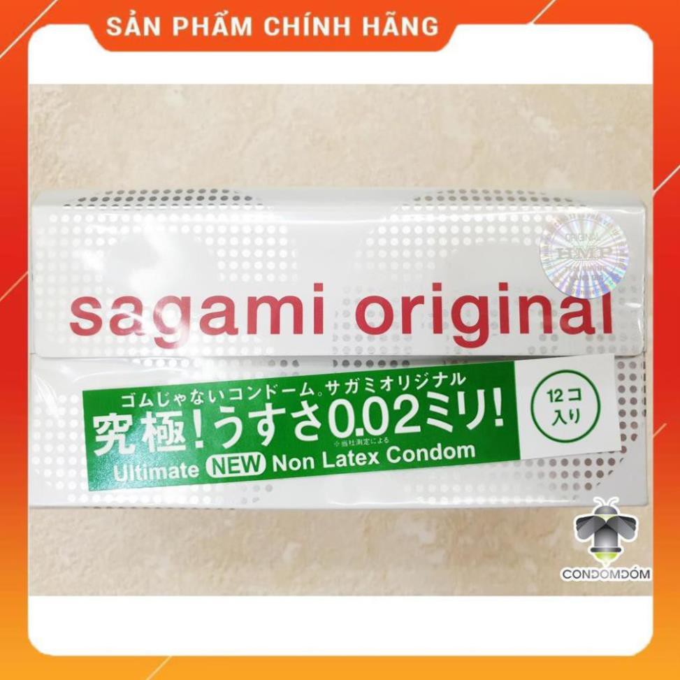 hộp 12c Bao cao su Sagami 0.02 cực siêu mỏng. Giá tốt nhất /áo mưa