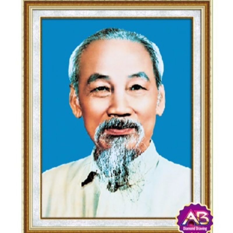 tranh đính đá bác hồ df214 ( 58x75)