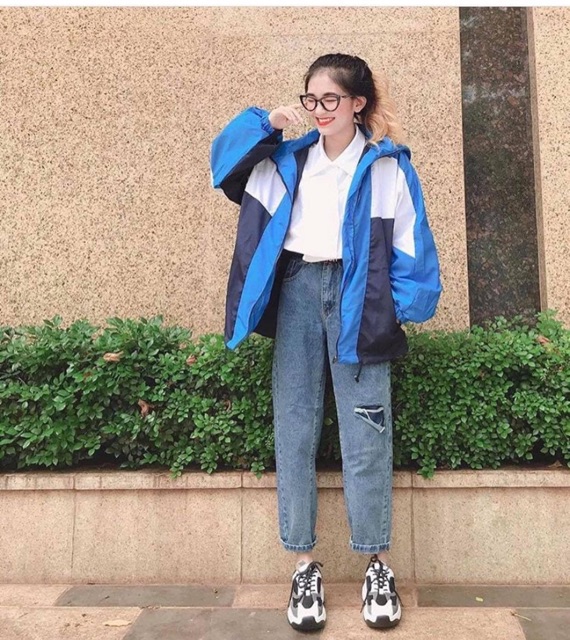 FS50k  QUẦN BAGGY JEAN RÁCH GỐI ( kèm ảnh thật)