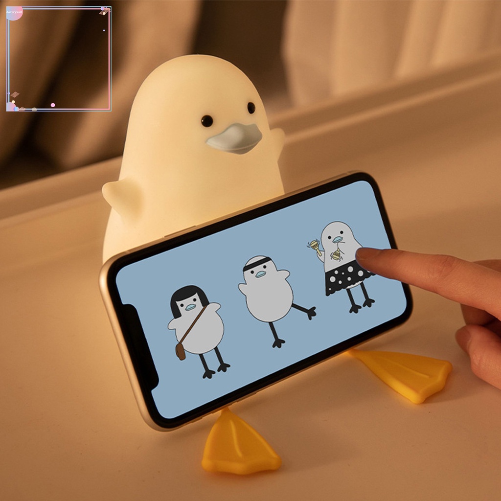 Đèn Ngủ Cảm Ứng Tự Động Tắt Mở Tự Động Hình Chú Vịt Con Dễ Thương Cho Bé