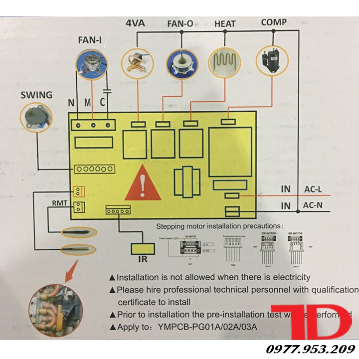 Bo mạch điều hòa đa năng YMPCB-PG01A