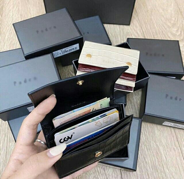 Ví nữ hai khuy vân da cá sấu Full Hộp Full tag đủ 3 màu | BigBuy360 - bigbuy360.vn