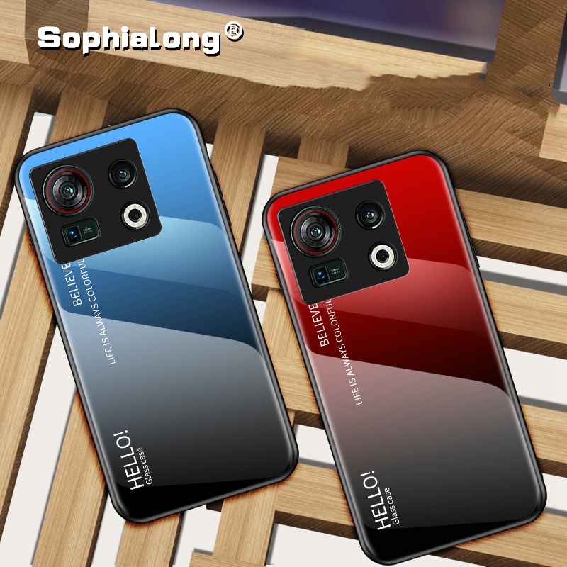 Ốp Điện Thoại Kính Cường Lực Cứng Chống Trầy Màu Gradient Cho ZTE Nubia Z40 Z40S Pro