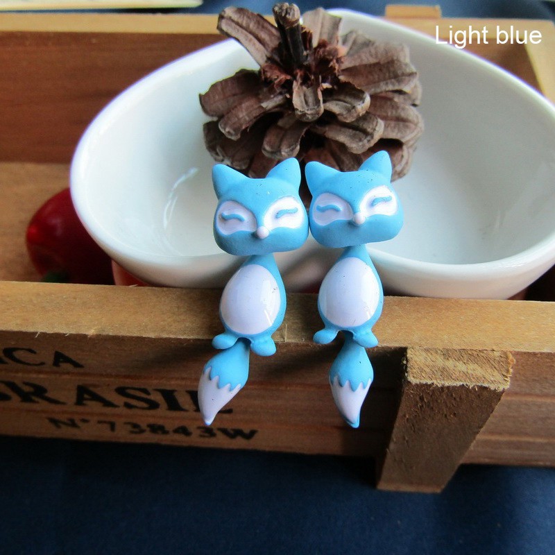 1pc Bông tai hình con cáo cute