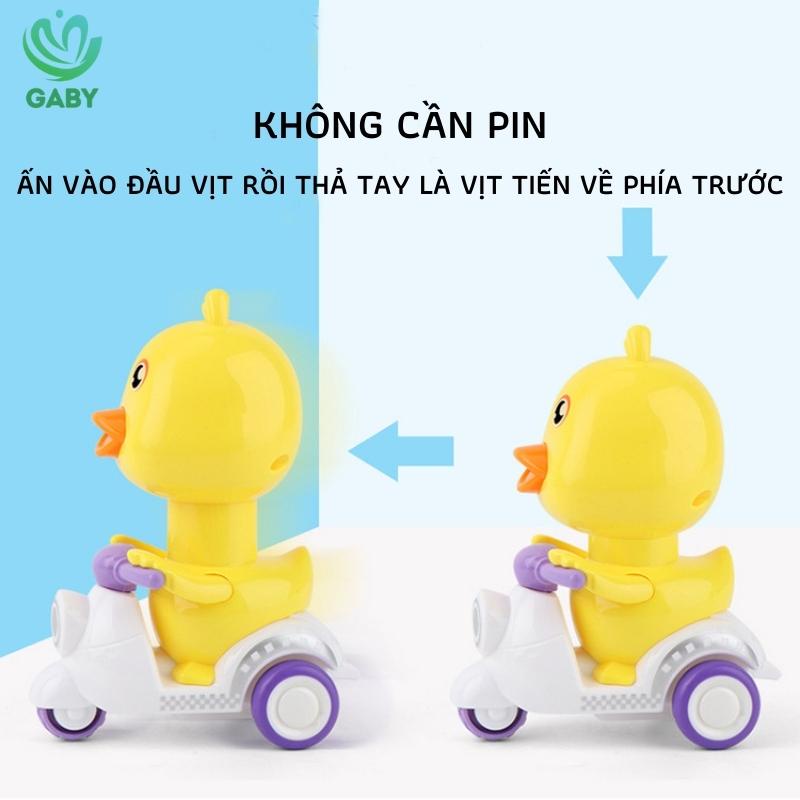 Đồ chơi con vịt lái xe Vespa ngộ nghĩnh cho bé GABY vịt đi xe máy đáng yêu, chạy nhanh, bền, không cần pin
