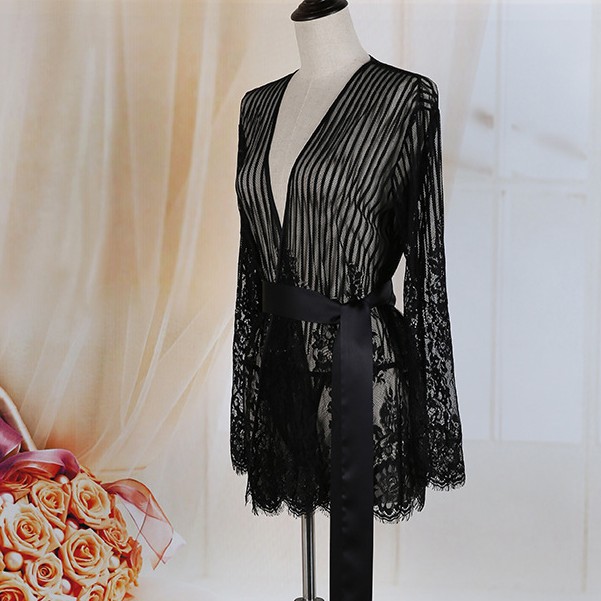 [Freesize 40-58kg] Áo choàng ngủ ren sexy mềm mịn - VN80147 | BigBuy360 - bigbuy360.vn