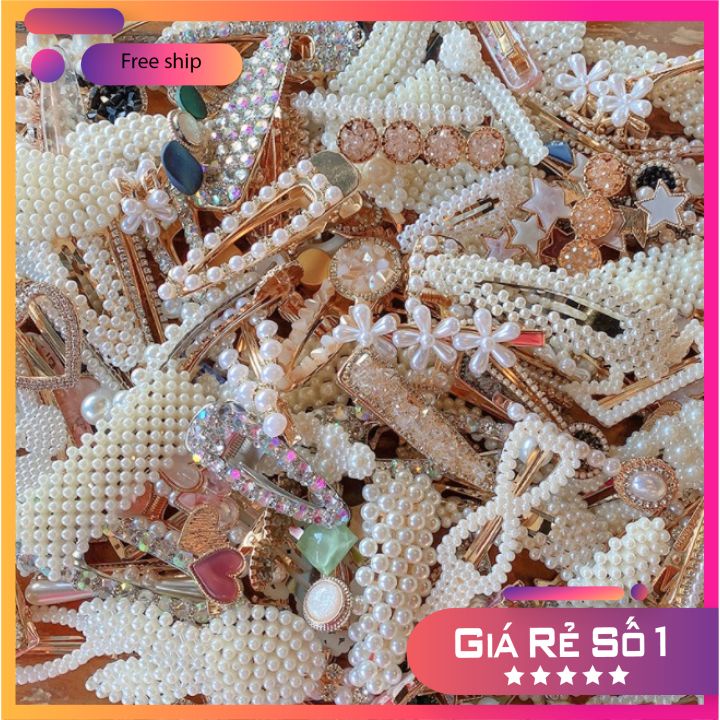 Kẹp Tóc Hàn Quốc Đính Hột Đính Đá Cho Cô Nàng Quý Phái - Kẹp Tóc Nữ  Sang Trọng Nhiều Mẫu Mã