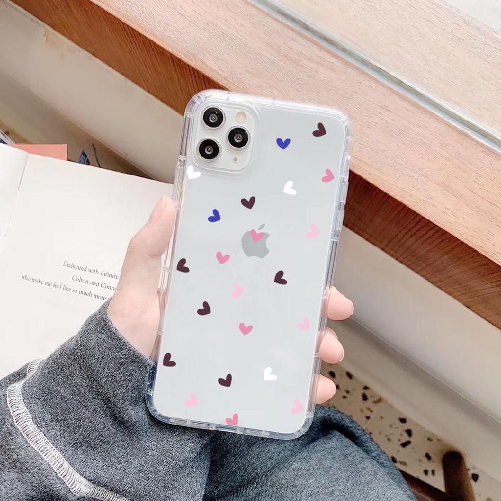 Ốp lưng iphone hoa trái tim trong 5/5s/6/6plus/6s/6splus/7/7plus/8/8plus/x/xr/xs/11/12/pro/max/plus/promax - Awifi P1-3