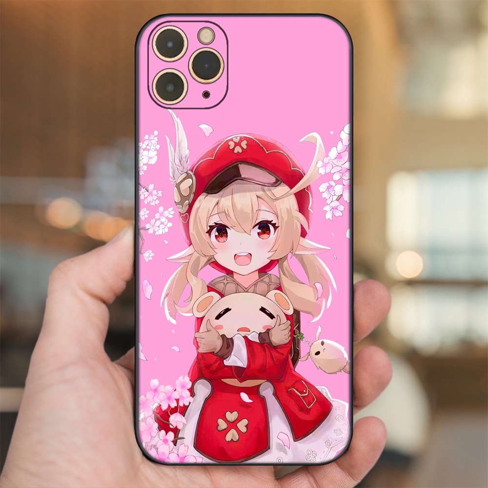 Ốp lưng iPhone 11 Pro Max dẻo đen cạnh vuông in hình Klee Genshin Impact