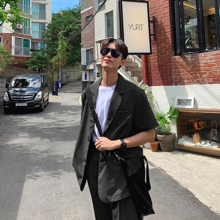 [MUA 1 TẶNG 1] Áo Blazer cộc tay Jack Lane, TẶNG áo phông tay lỡ trắng