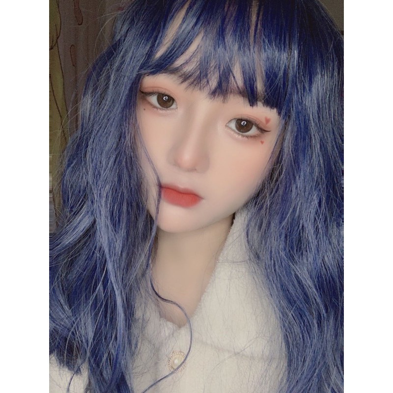 Tóc giả nguyên đầu 🥰 freeship 50k🥰 tóc xù dợn cao cấp - tặng lưới chùm