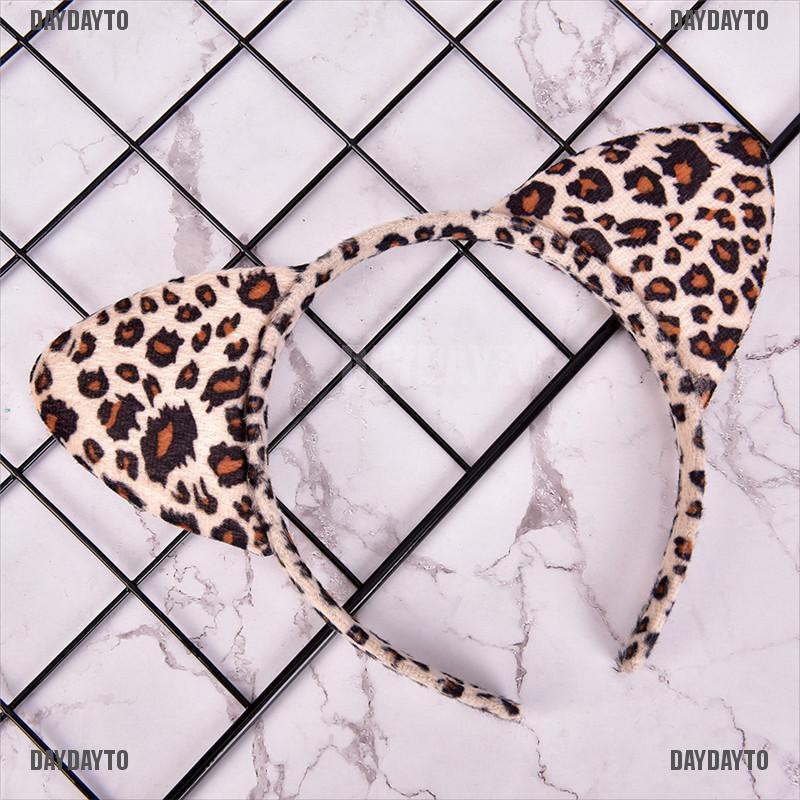 Băng Đô Tai Mèo Họa Tiết Da Báo Thời Trang Dành Cho Nữ