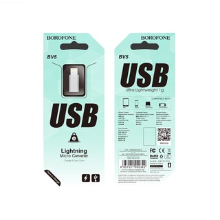 Đầu chuyển Borofone BV4-BV5 chuyển Micro sang Lightning/ Type C