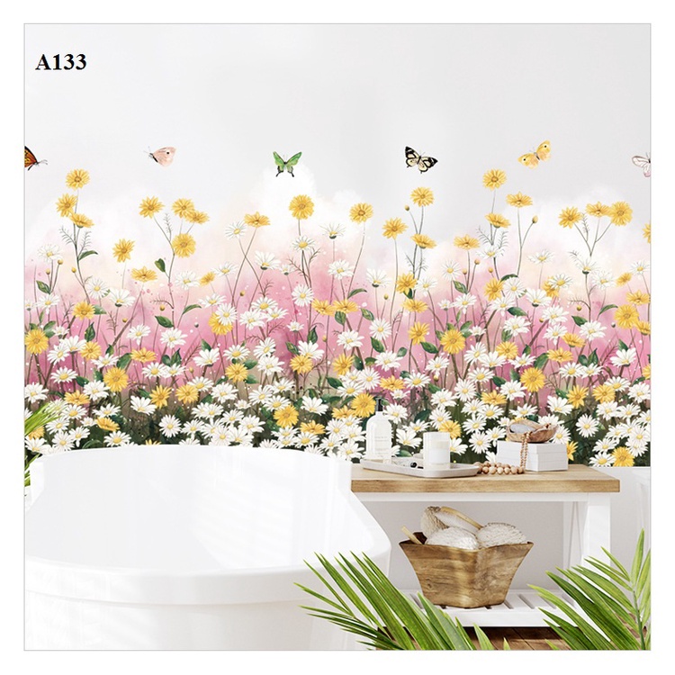 Decal dán tường Hoa xuyến chi A44 - Decal dán tường Hàn Quốc