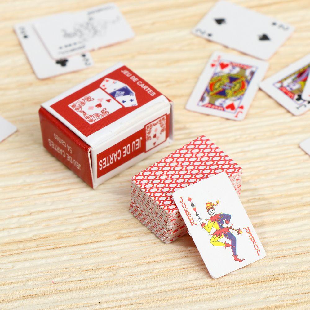 BEBETTERM 1 Bộ Bài Poker Mini Tỉ Lệ 1: 12 Cho Nhà Búp Bê