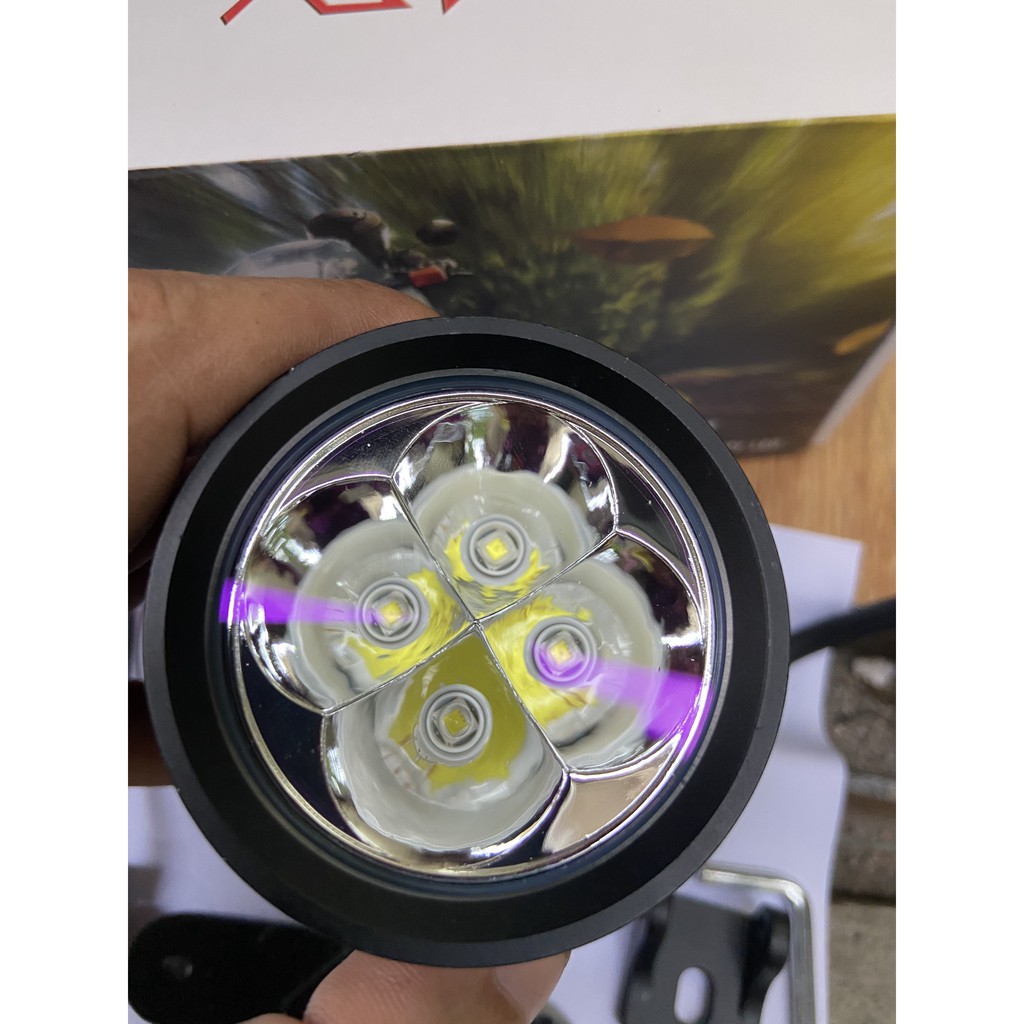 Đèn Trợ Sáng L4x Kính Tím Chíp T6 Hàng MA Xịn &lt; Tặng Full Phụ Kiện&gt;