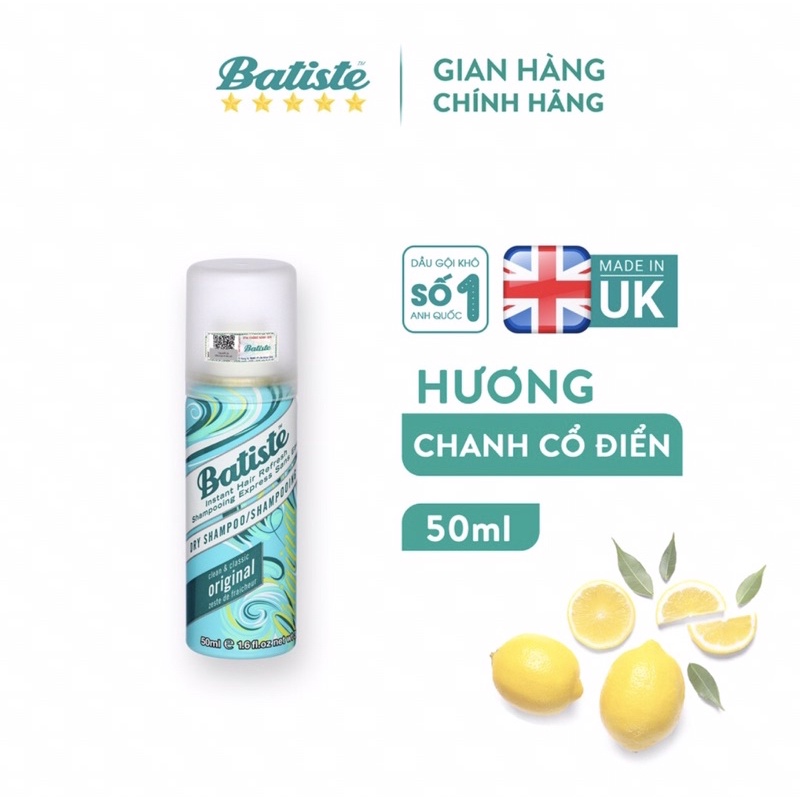 Dầu gội khô Batiste (50ml)