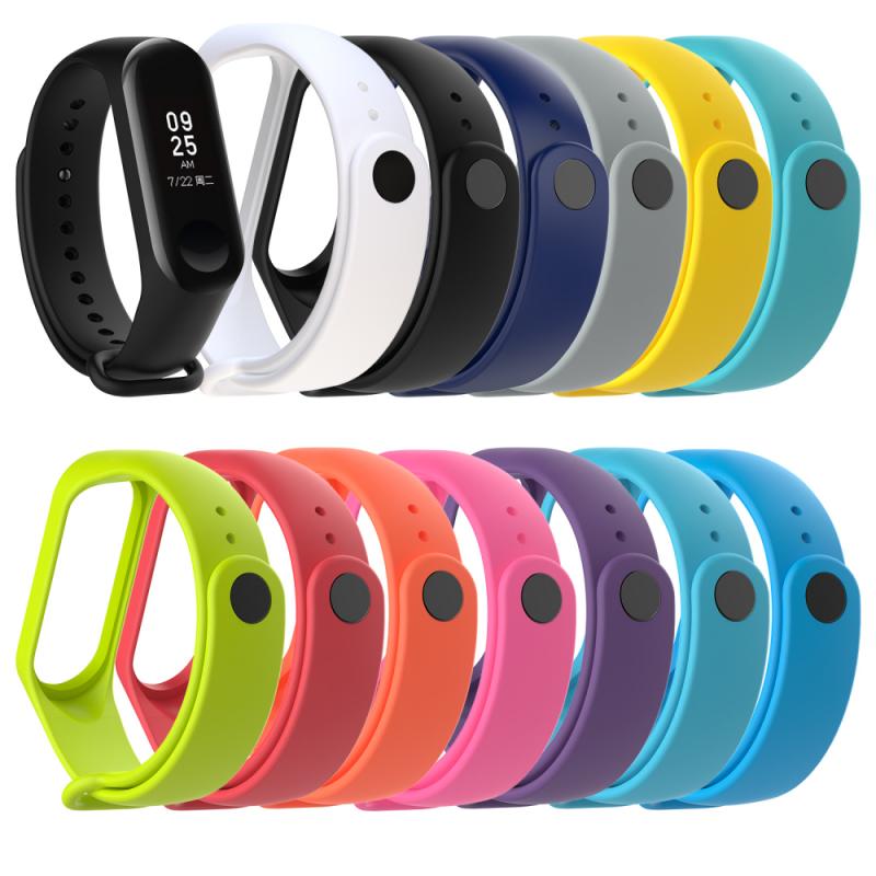 Dây Đeo Thay Thế Chất Liệu Silicon Màu Đen Cho Xiaomi Mi Band 4 3 Mi Band 3 Mi Band 4 3 Band 4