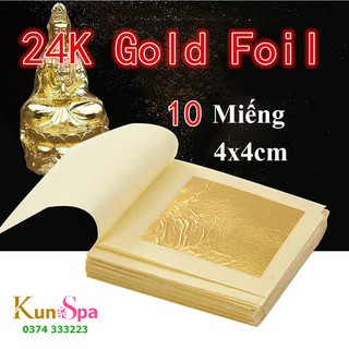 10 Miếng Mặt Nạ Vàng Lá Đắp Mặt