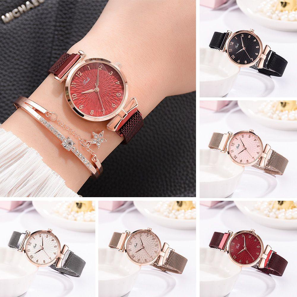 CACTU Đồng Hồ Quartz Dây Da Thiết Kế Đơn Giản