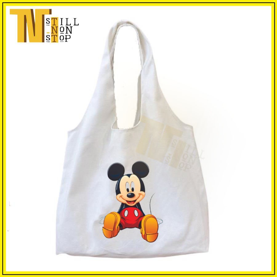 Túi đeo vai (VẢI CANVAS MỀM - QUAI LIỀN) - CHUỘT MICKEY