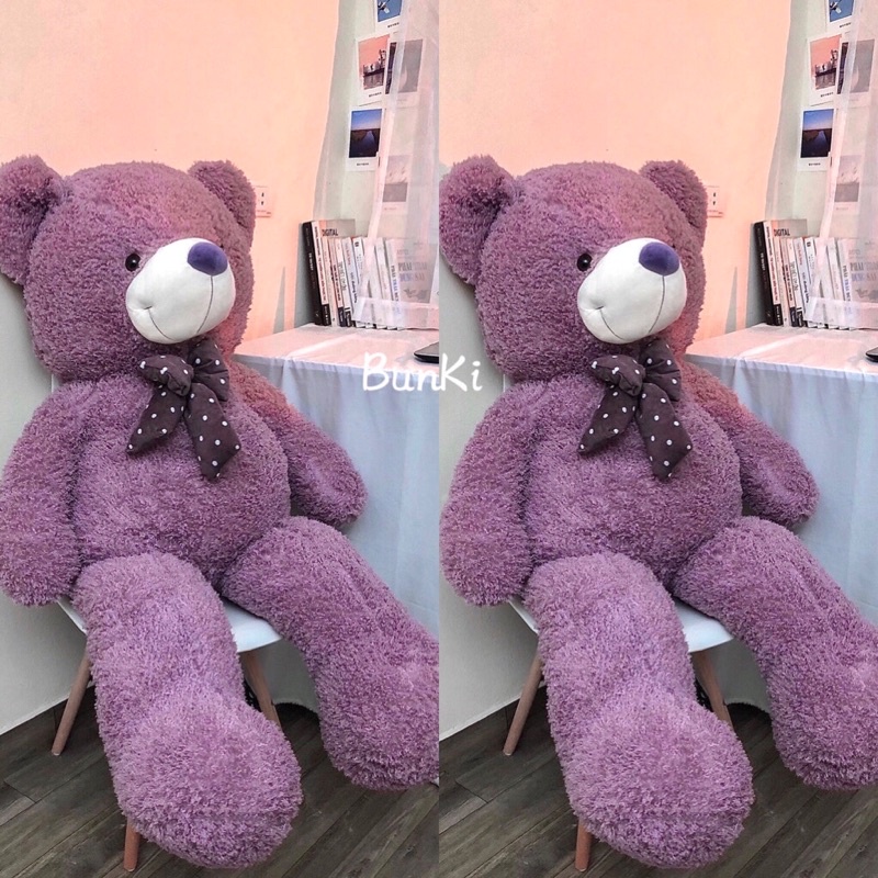 Gấu Bông Teddy First Love 1m3 khổ vải cao 1m2 Cao Cấp BUNKI
