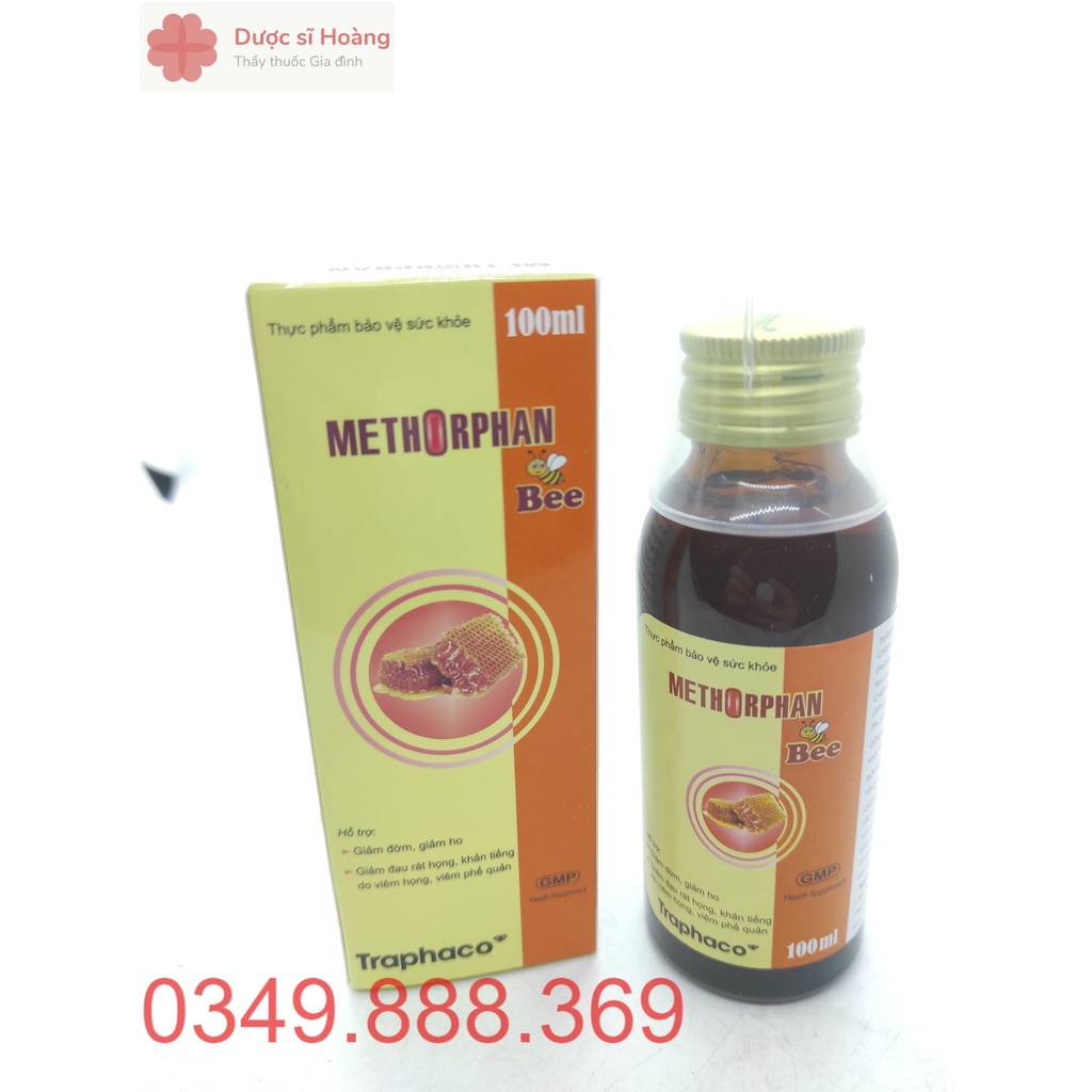 Siro ho METHORPHAN Bee Chai 100ml - Giảm Đờm, Giảm Ho , Rát Họng , Khản Tiếng