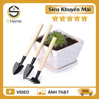 Bộ Cuốc Xẻng Mini Trồng Cây Cảnh, Chăm Sóc Cây Cảnh Bonsai, Trồng Rau , Nhỏ Xinh, Tiện Ích - S'Home
