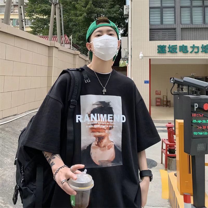 Áo Thun Trơn Tay Ngắn Dáng Rộng In Chữ Đơn Giản Thời Trang Hàn Quốc Trẻ Trung