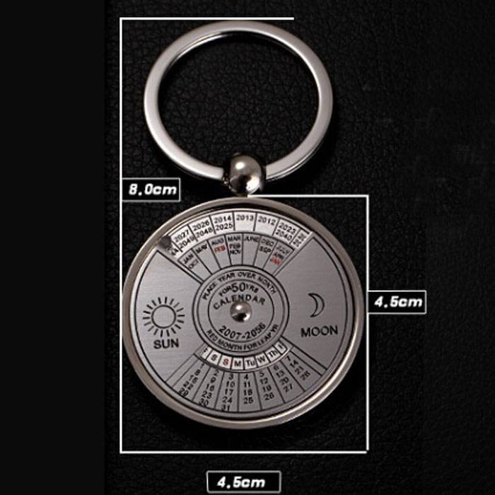 Móc Khóa Tích Hợp Đồ Khui Nắp Chai Lịch Vạn Niên 50 Năm Làm Quà Tặng Giá Đỡ