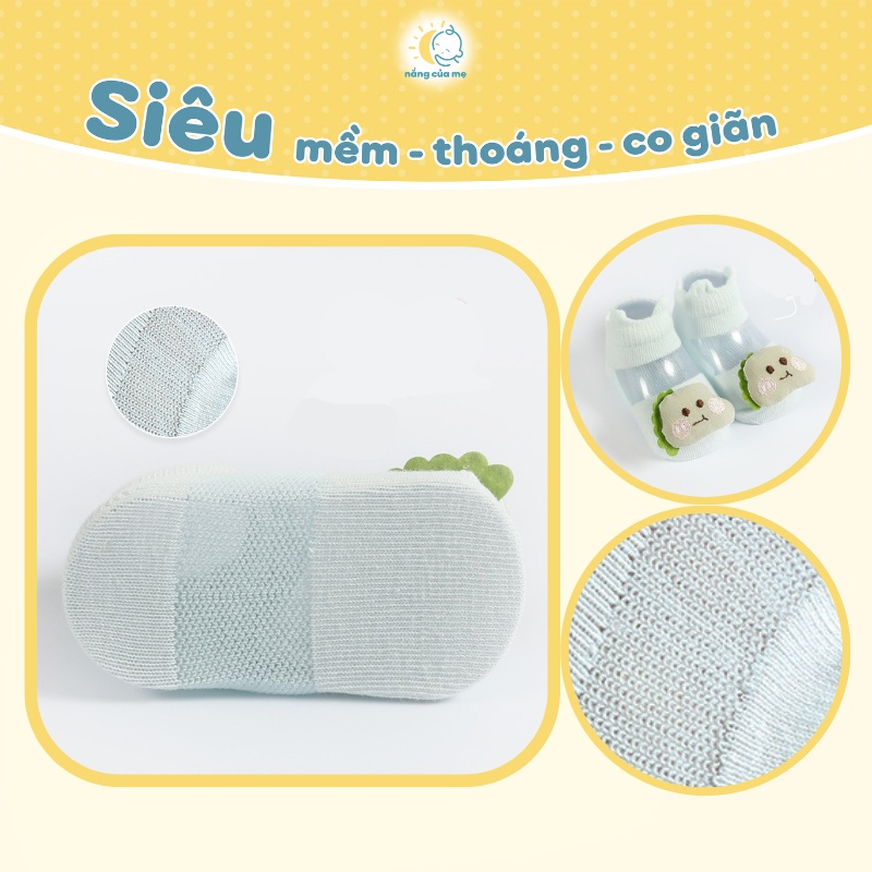 Tất Hình Thú Cho Bé Nắng Của Mẹ tất vớ lưới mỏng chất cotton dệt lưới cao cấp mềm mịn thoáng mát _ GAUMONG