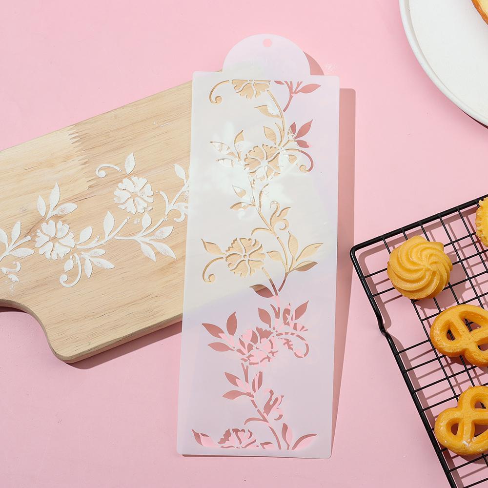 UUMIR Khuôn Phun Trang Trí Bánh Kem DIY Họa Tiết In Rỗng