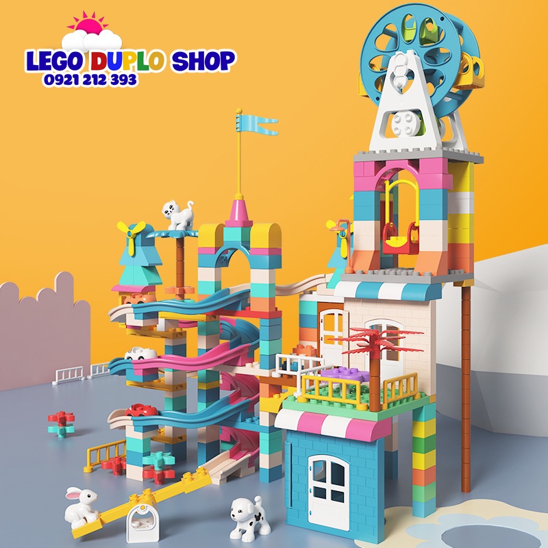 🌈 Bộ Xếp Hình Lego Duplo Lâu Đài Xe Hơi 328 Chi Tiết - Lego Hạt To