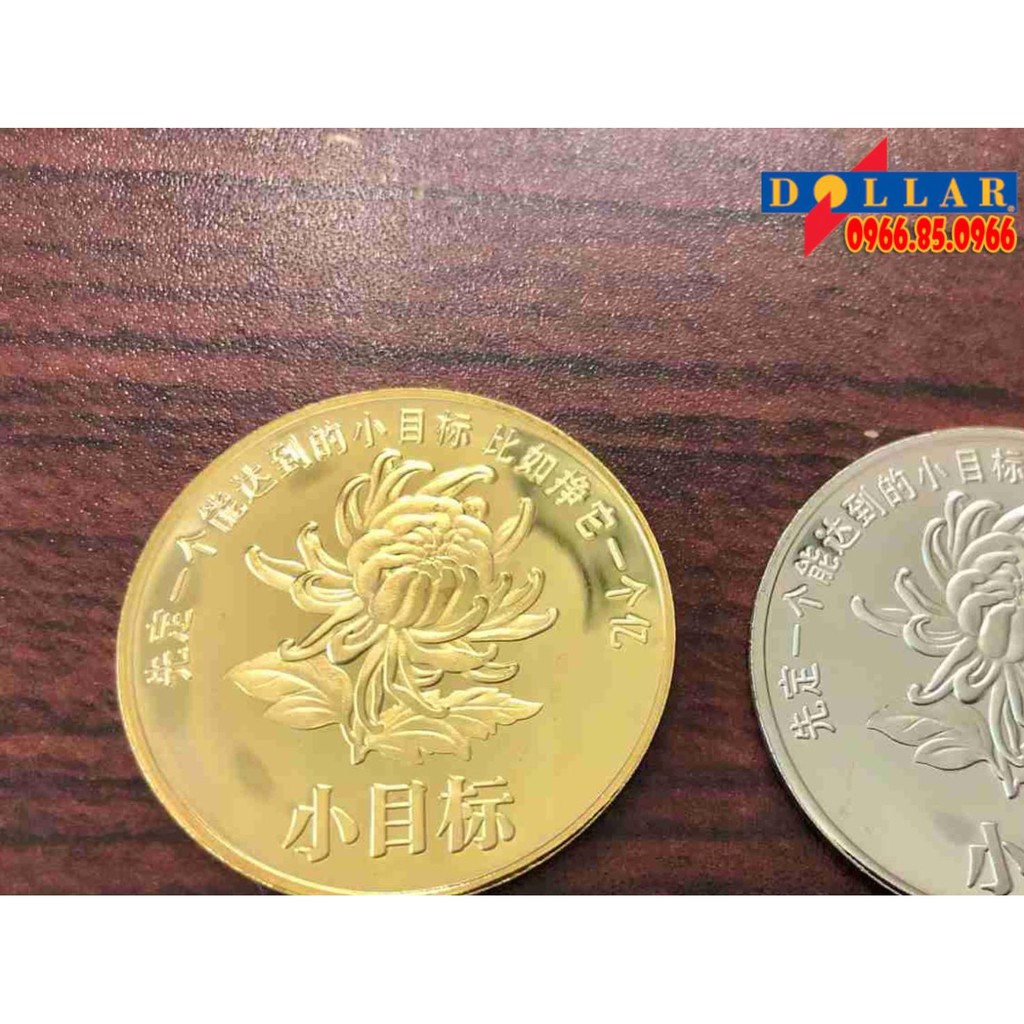 [TienLiXiTet2021] Đồng Tiền Xu Hình Con Trâu Mạ Vàng Bạc Đài Loan