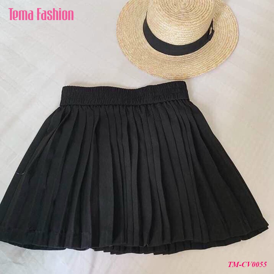 Chân váy xếp ly dáng ngắn nữ TEMA - Chân váy chữ A cạp chun siêu đẹp | BigBuy360 - bigbuy360.vn