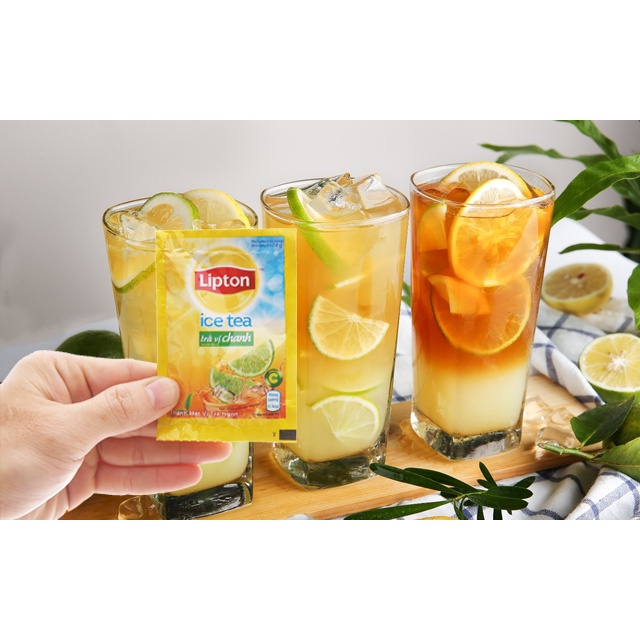 TRÀ LIPTON ICE TEA VỊ XOÀI - CHANH MẬT ONG - ĐÀO hộp 16 gói x 14g