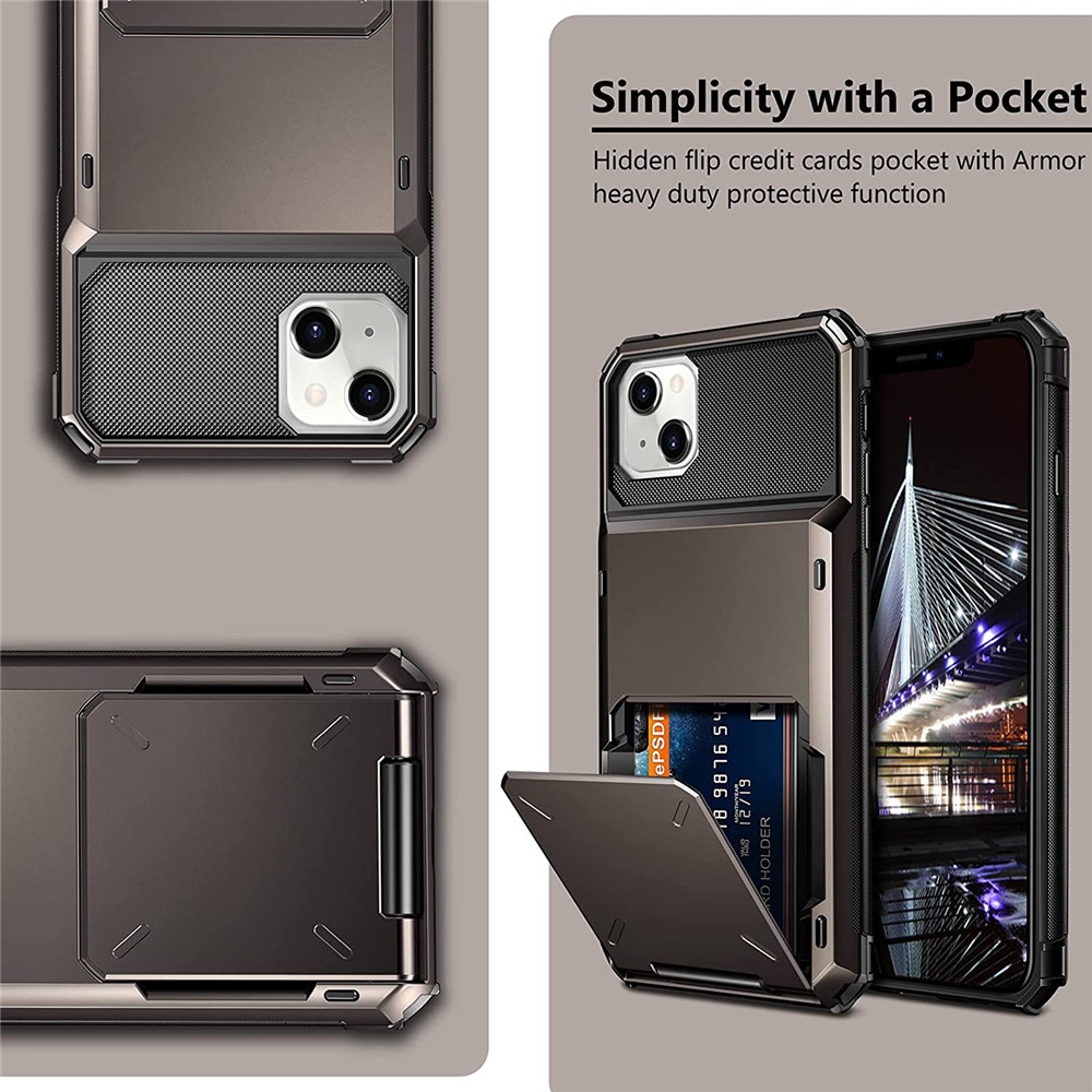 Ốp Điện Thoại Dạng Ví Có 5 Ngăn Đựng Thẻ Cho iPhone 14 Max 14 Pro 13 Mini 12 11 XS XR X SE 14 Max